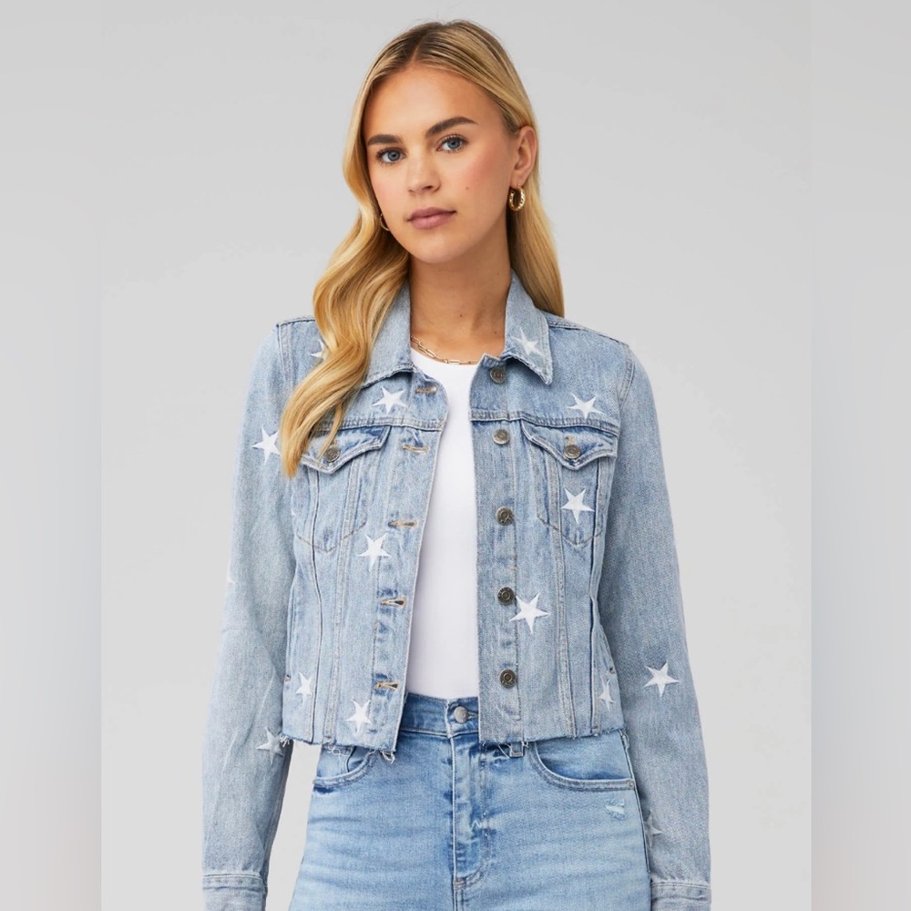 Pistols Brando Denim Star Jacket in White